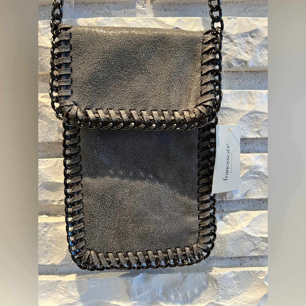 NWT Metallic Chain Mini Crossbody Cell Phone Bag